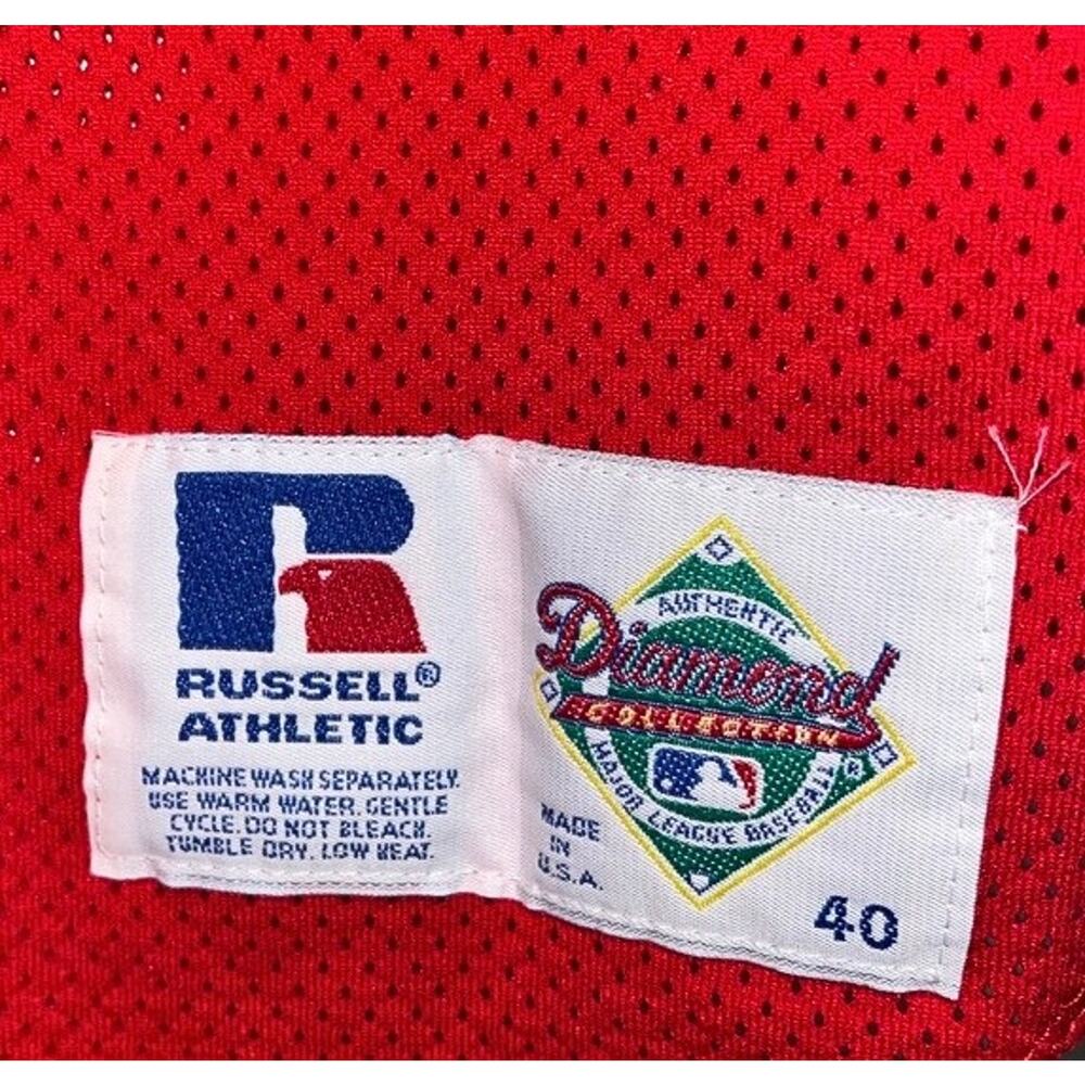 Philadelphia Phillies 1996 All Star Game BP Jersey Russell Athletic USA Sz 40 M - Picture 8 of 16